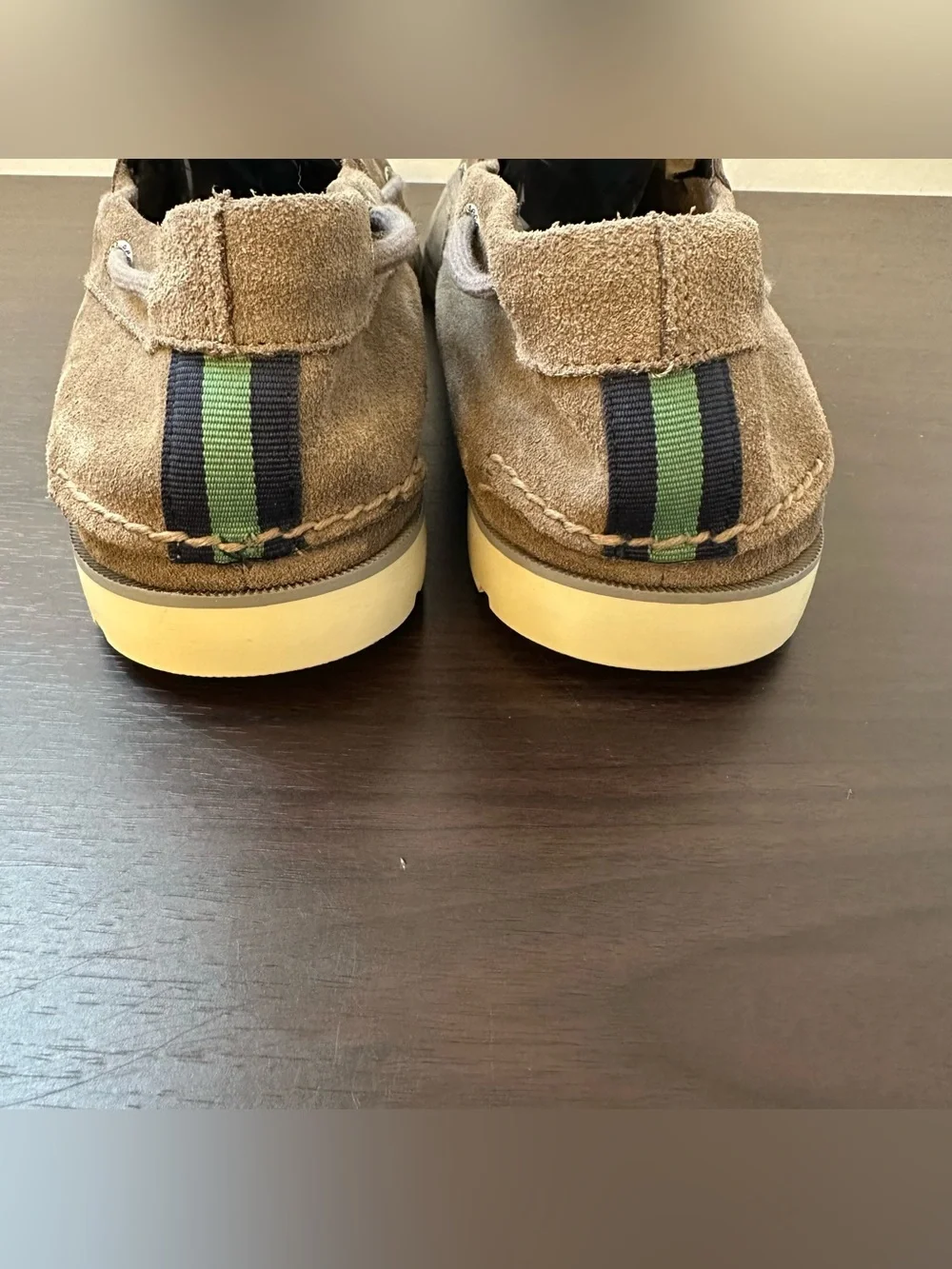 Sperry Top-Sider Gray Suede Boat Shoes Lace-Up 2-Eye Ripple 15 Casual Coastal